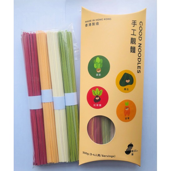 [FDN-3M] 手工靚麵 (雜錦, 300g, 4束掛麵, 盒裝)
